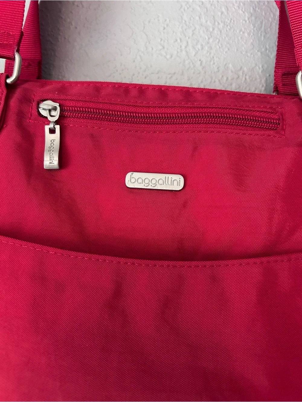 Baggallini Red Laptop Briefcase Travel Bag Shoulder Strap Double Handles